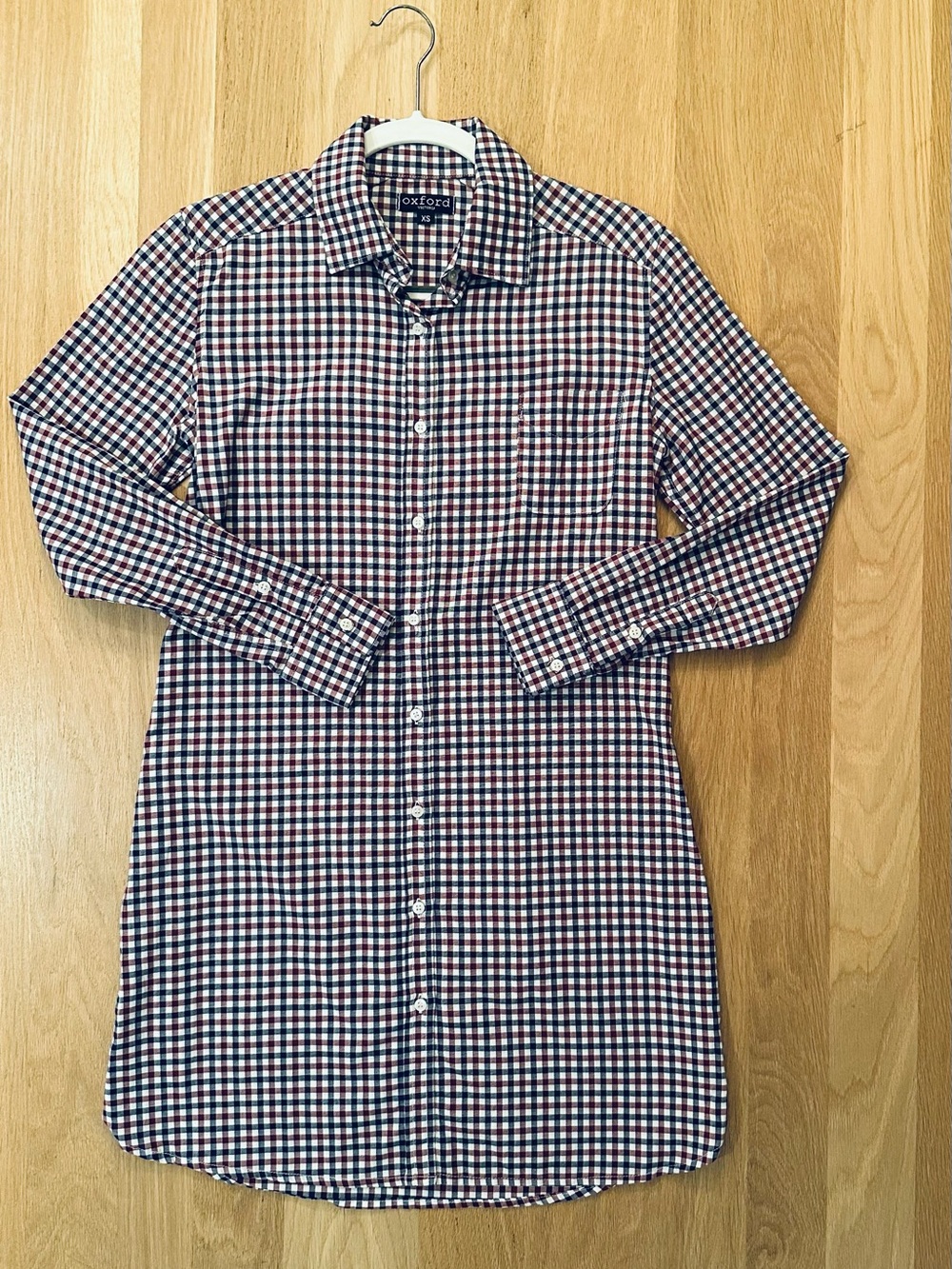 Canadian ‘Oxford’ Red & Blue Gingham Button-Down Shirtdress